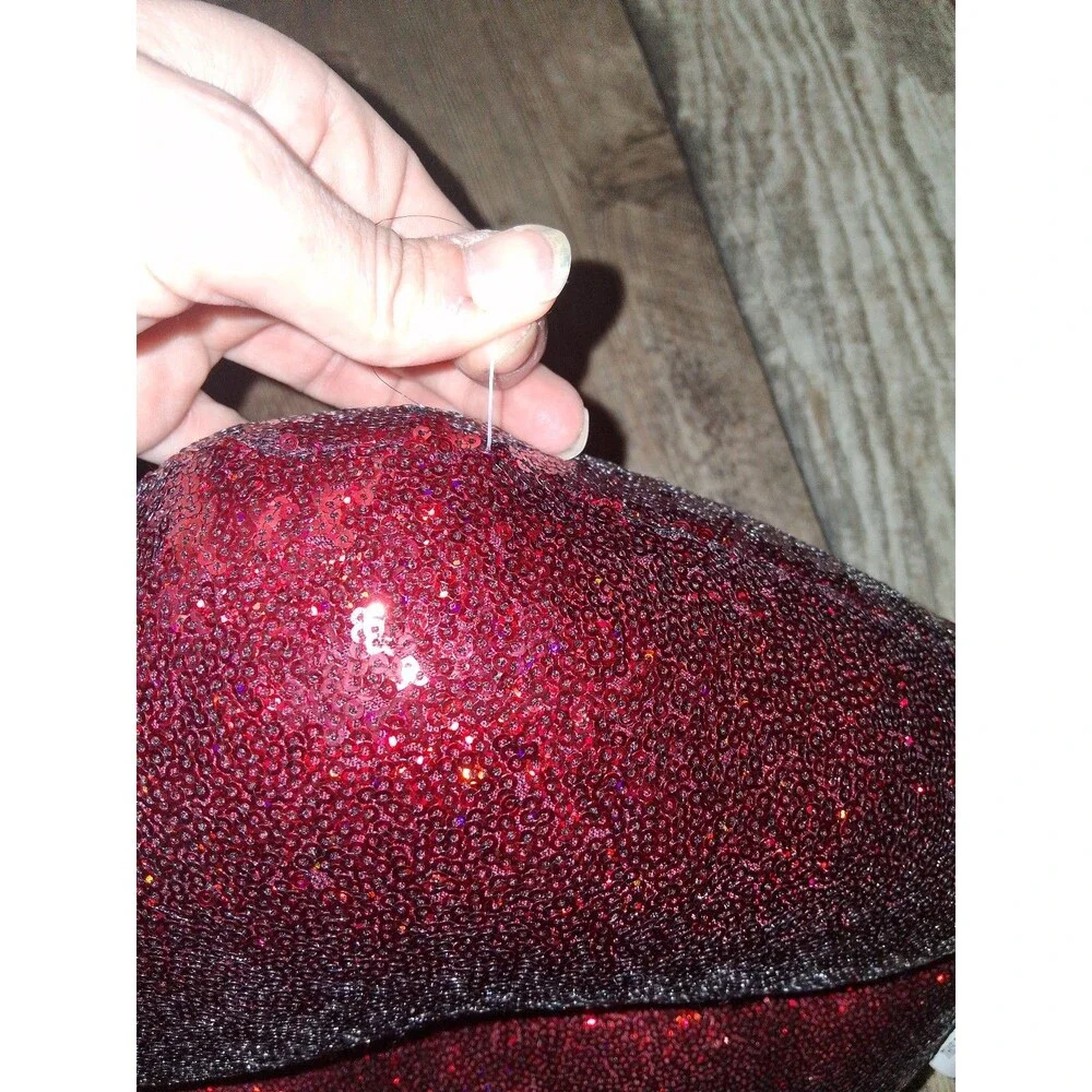 Isaac Mizrahi Red Lips Seaquin Throw Pillow